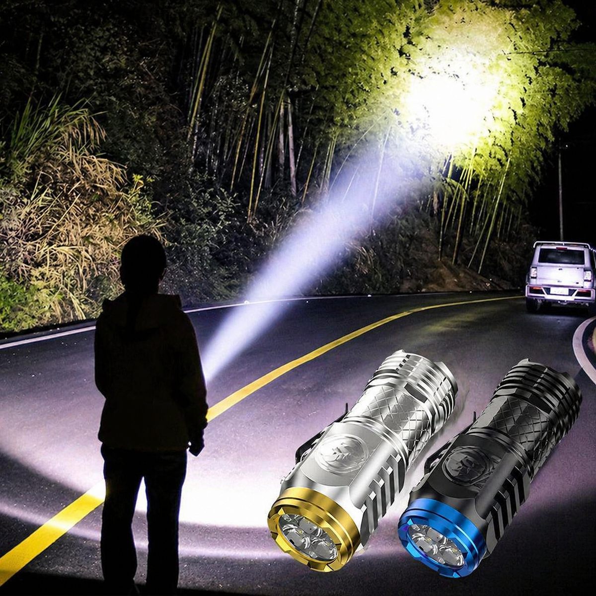 Outdoor Emergency LED Flashlight High Brightness Portable Handheld