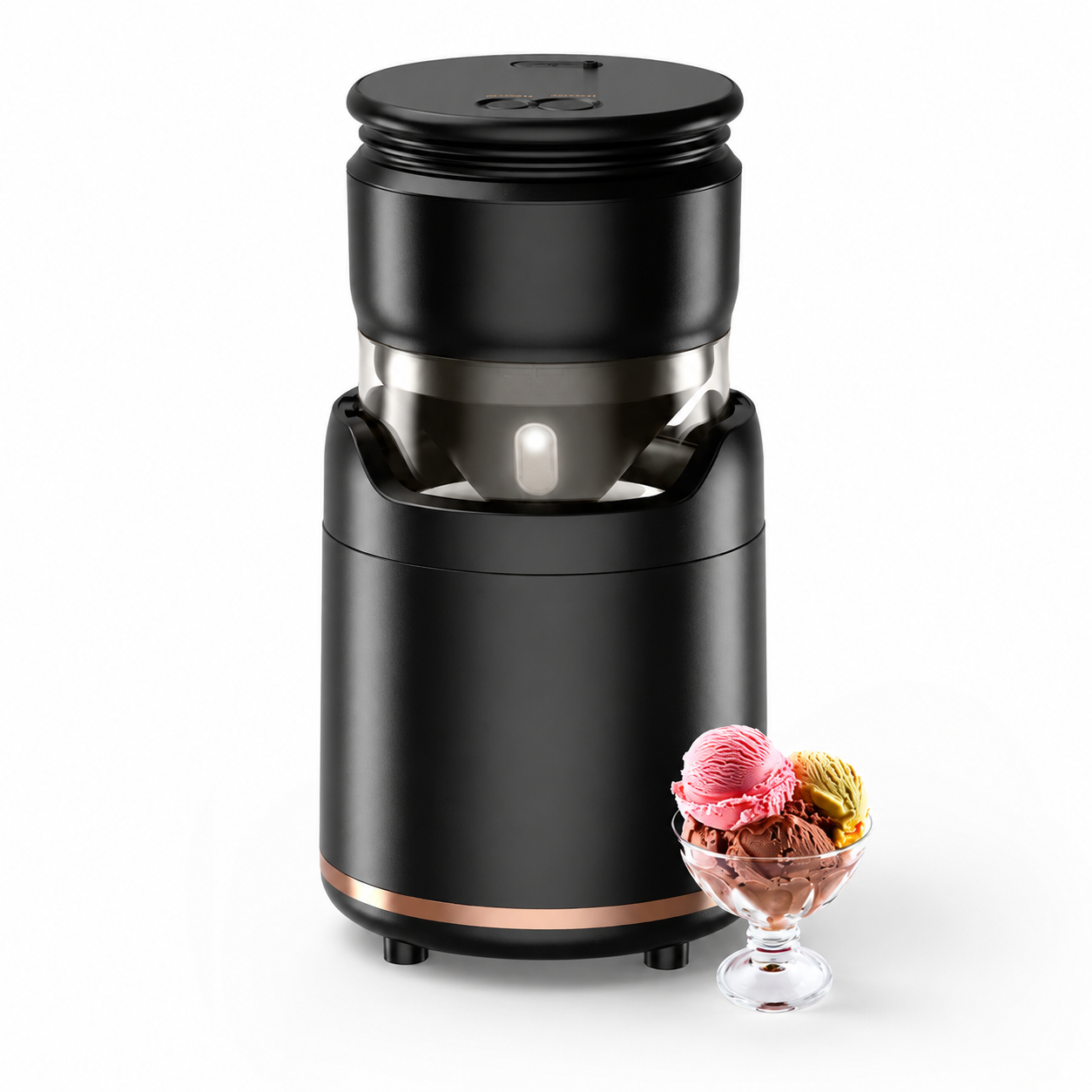 Portable Automatic Ice Cream and Yogurt Maker Machine