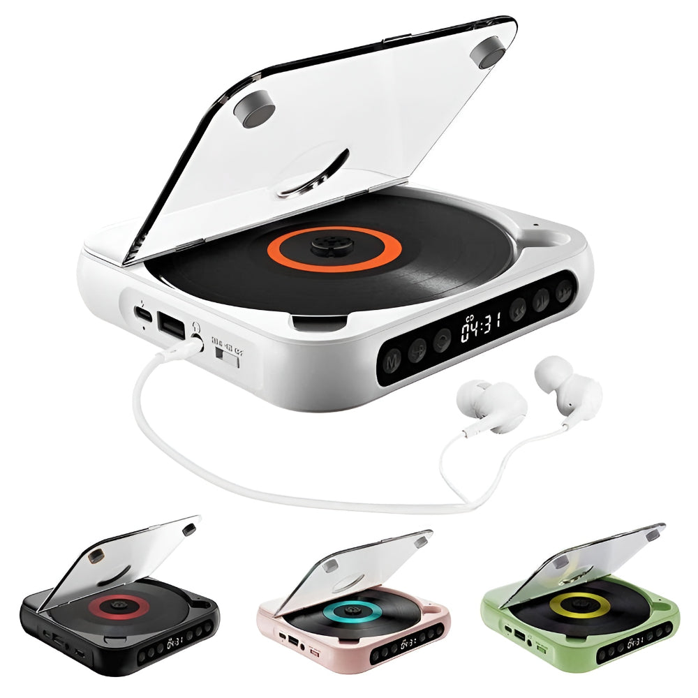 Portable Bluetooth CD Player Rechargeable HiFi Music Player