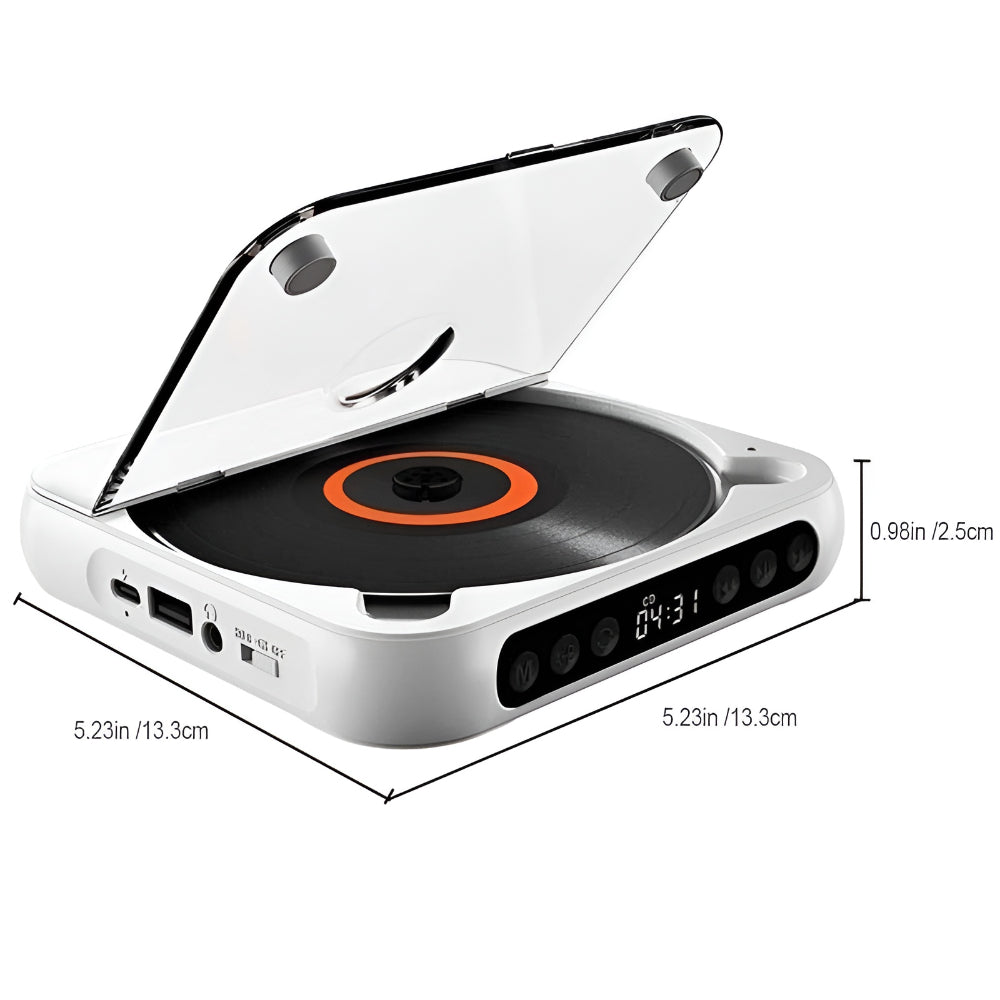 Portable Bluetooth CD Player Rechargeable HiFi Music Player