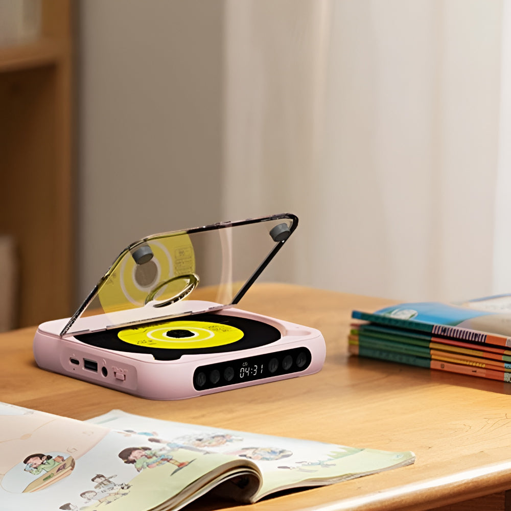 Portable Bluetooth CD Player Rechargeable HiFi Music Player