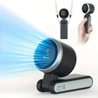 Portable Handheld Fan with Rechargeable Battery and Clip Attachment