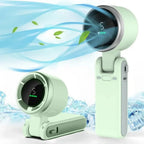 Portable Handheld Fan with Rechargeable Battery and Clip Attachment