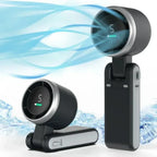 Portable Handheld Fan with Rechargeable Battery and Clip Attachment