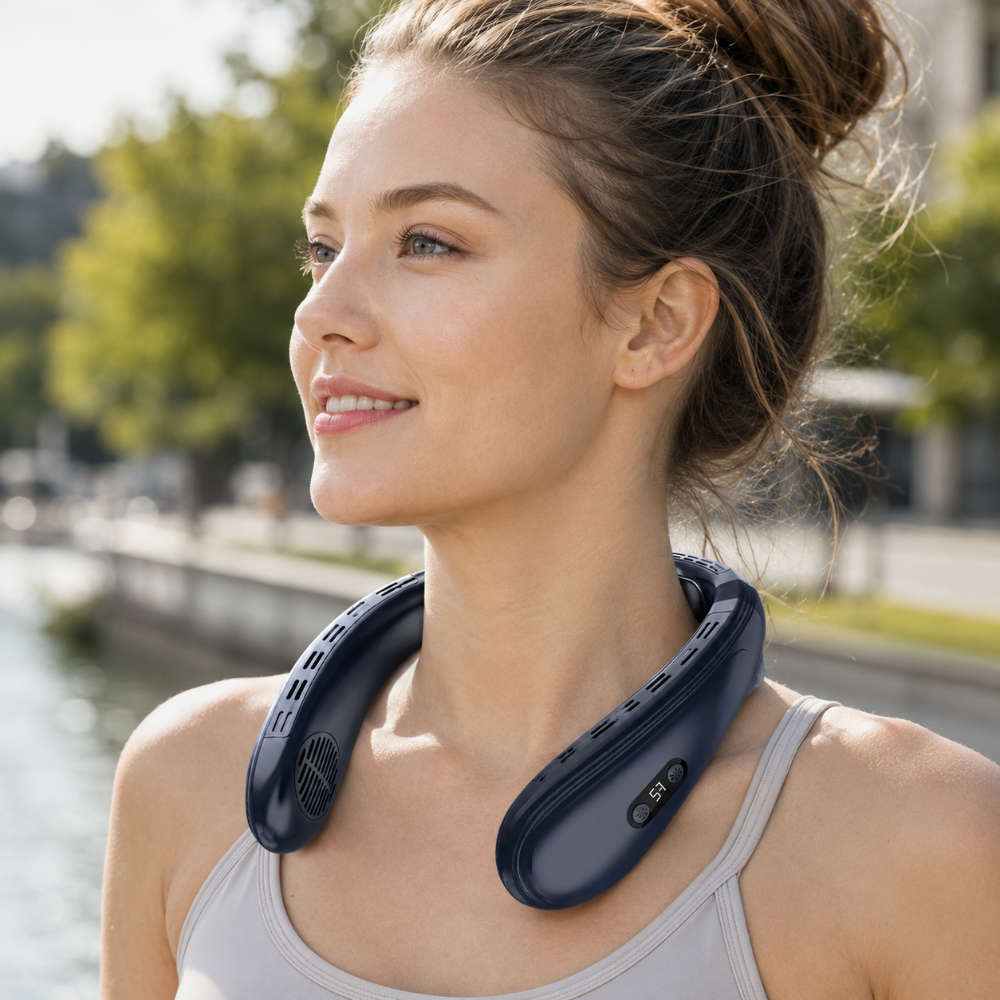 Portable Hands-Free Neck Fan with Rechargeable Battery