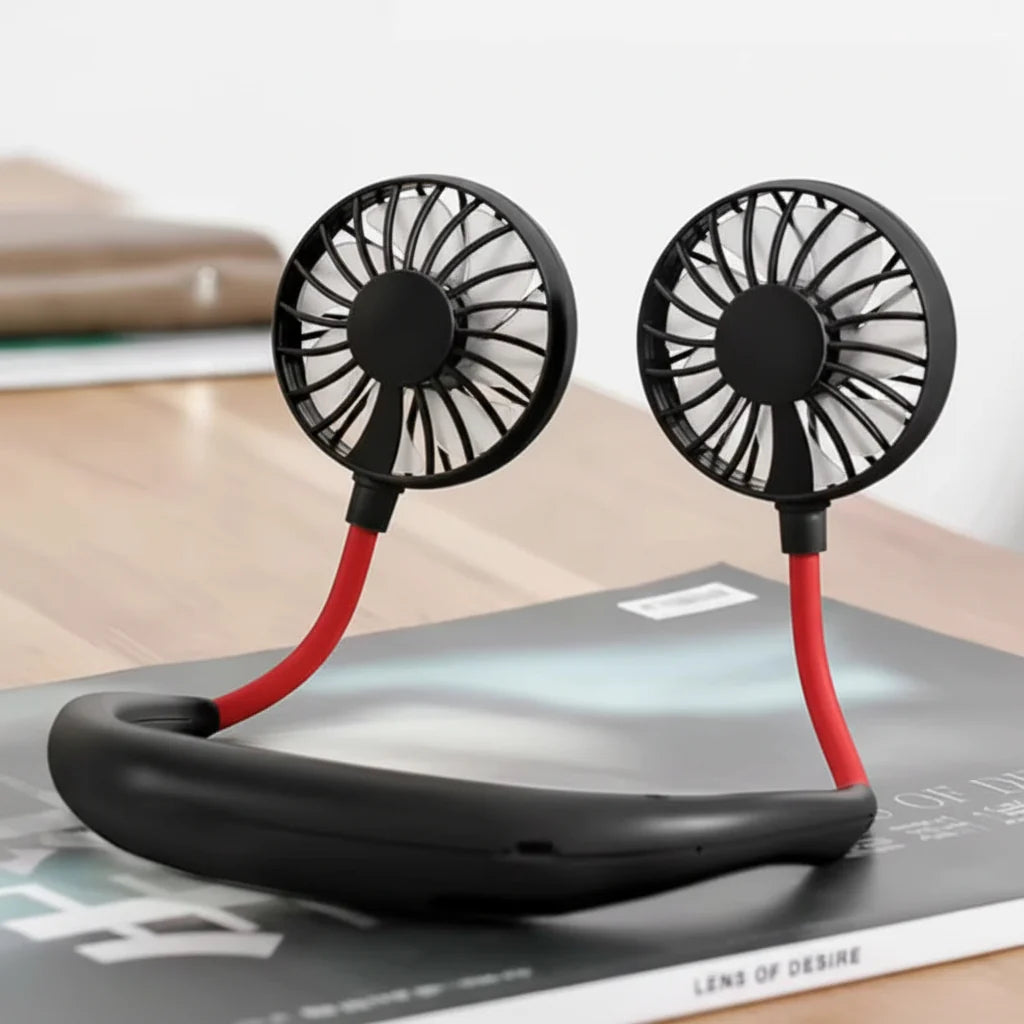 Portable Rechargeable Neck Fan Quiet Personal Cooling Device