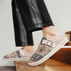 Men's Aztec Canvas Buckle Clog Mules