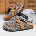 Women's Boho Mandala Cork Clog Mules