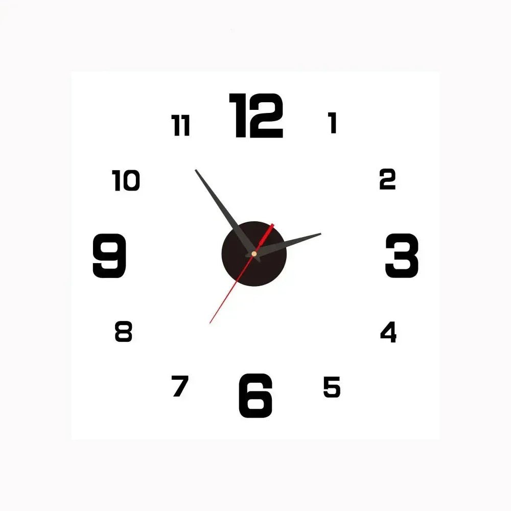 Modern Silent Wall Clock with LED Light