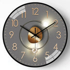 Modern Silent Wall Clock with LED Light