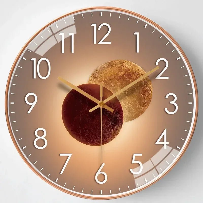 Modern Silent Wall Clock with LED Light