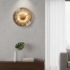 Modern Silent Wall Clock with LED Light