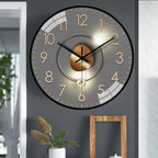 Modern Silent Wall Clock with LED Light