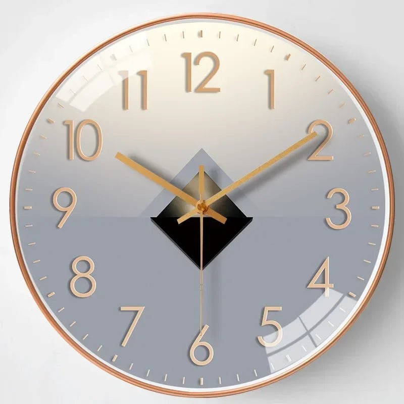 Modern Silent Wall Clock with LED Light