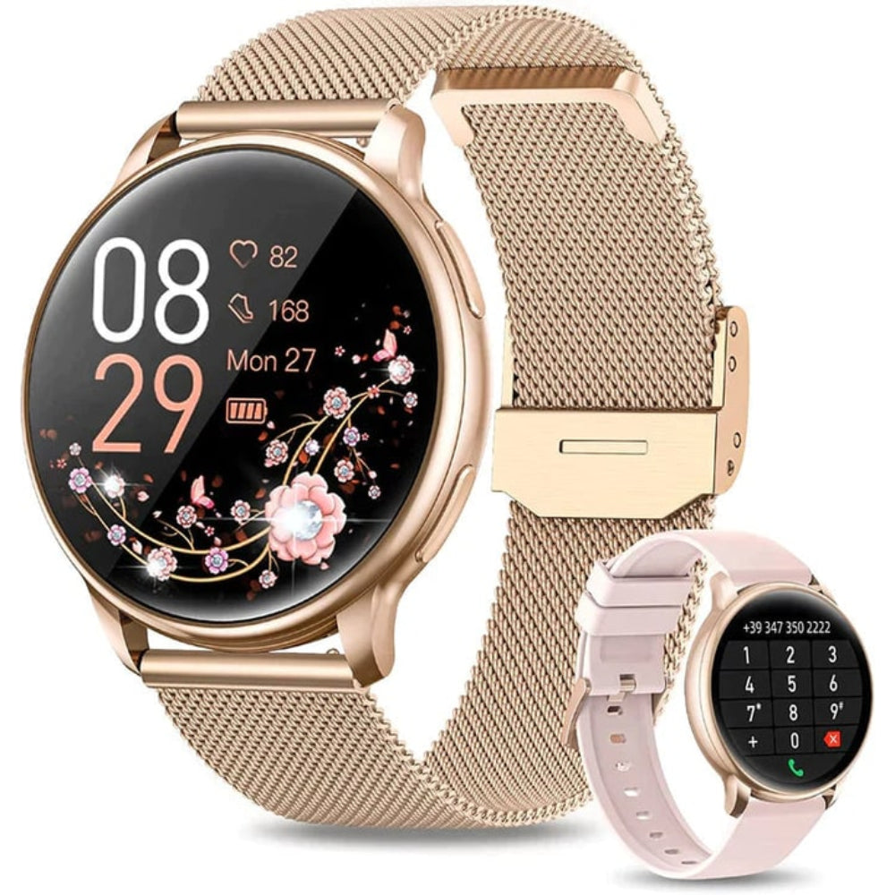 Smartwatch Fitness Tracker for Women Square Touchscreen Wristwatch