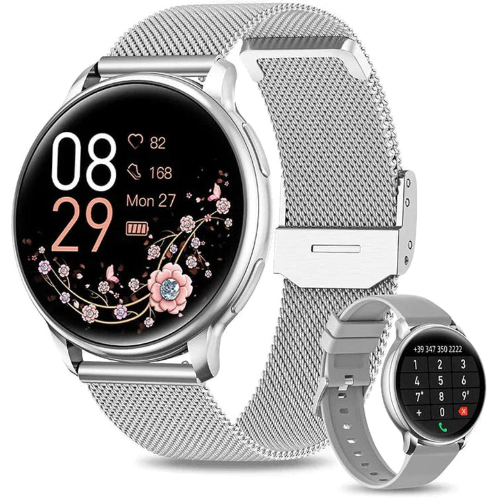 Smartwatch Fitness Tracker for Women Square Touchscreen Wristwatch