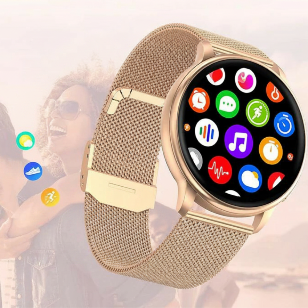 Smartwatch Fitness Tracker for Women Square Touchscreen Wristwatch