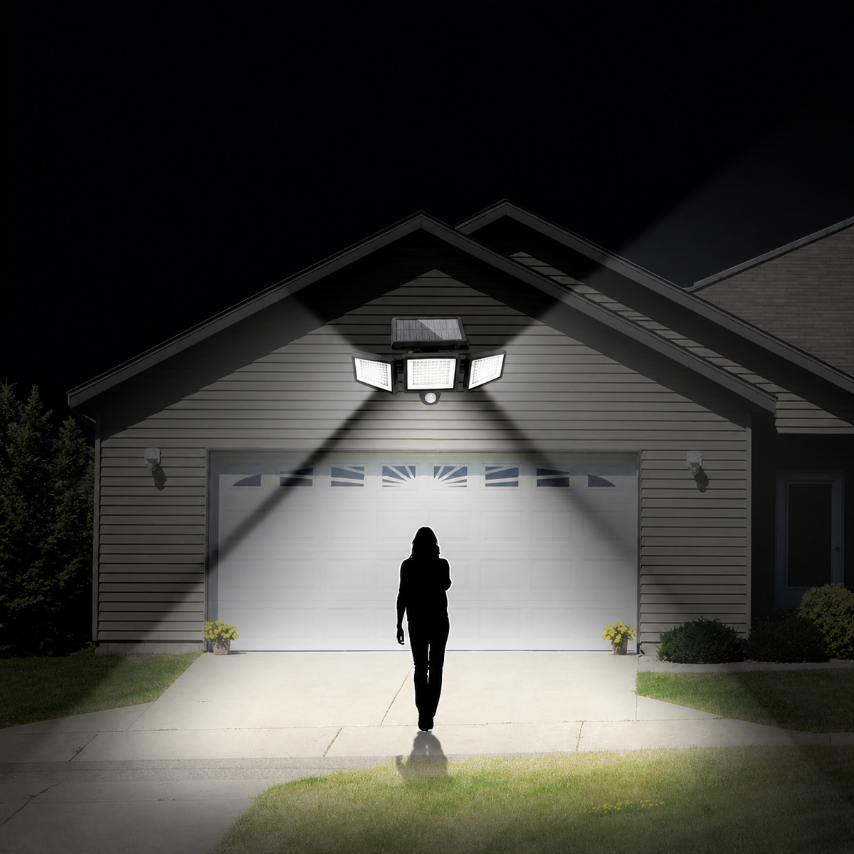 Solar Powered Outdoor LED Light Panel