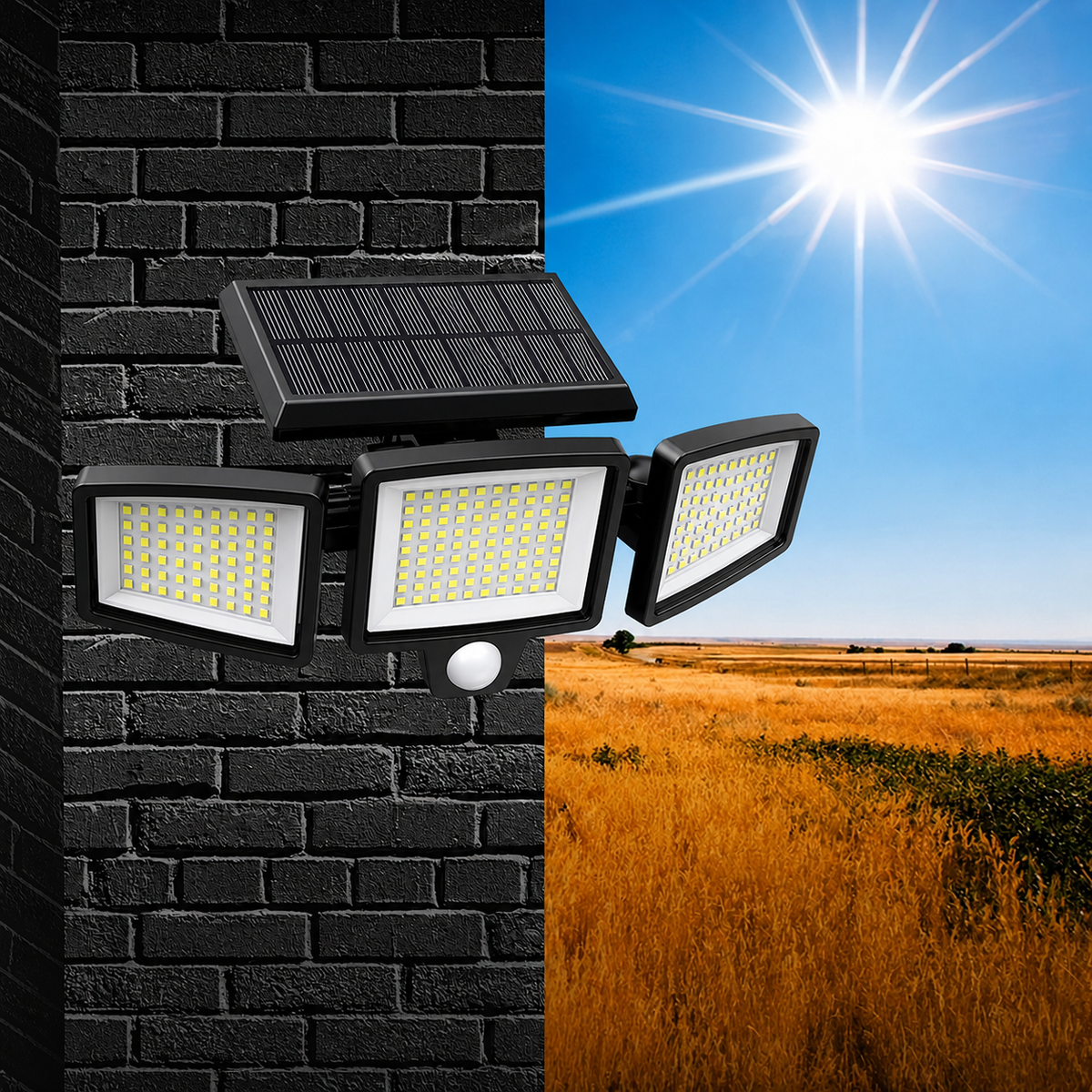 Solar Powered Outdoor LED Light Panel