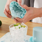 Square Ice Cube Tray with Lid Stackable Ice Cube Storage Container