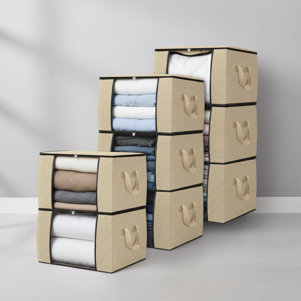 Storage Boxes for Clothes 3 Piece Set with Window Organizer
