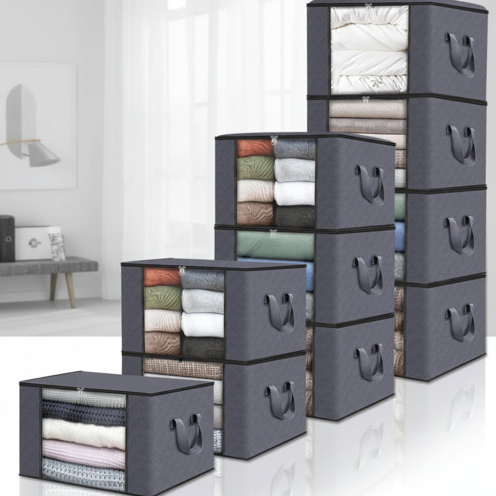 Storage Boxes for Clothes 3 Piece Set with Window Organizer