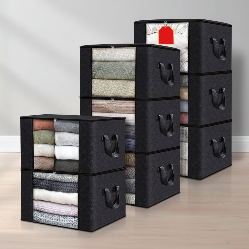 Storage Boxes for Clothes 3 Piece Set with Window Organizer