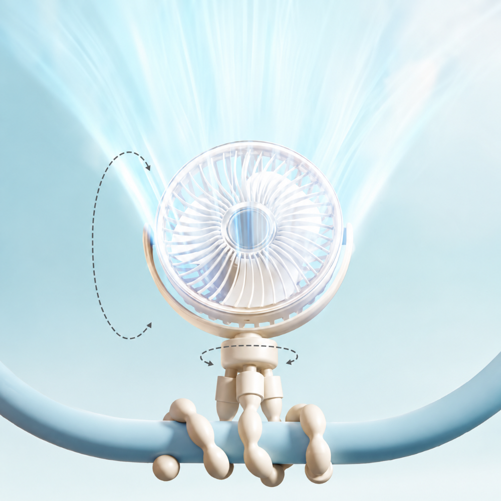Stroller Clip Fan Portable Battery Operated Small Fan