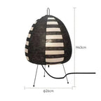 Table Lamp Rice Paper Shade Japanese Style Retro Design