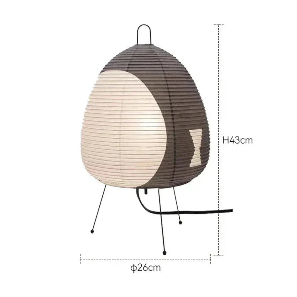 Table Lamp Rice Paper Shade Japanese Style Retro Design