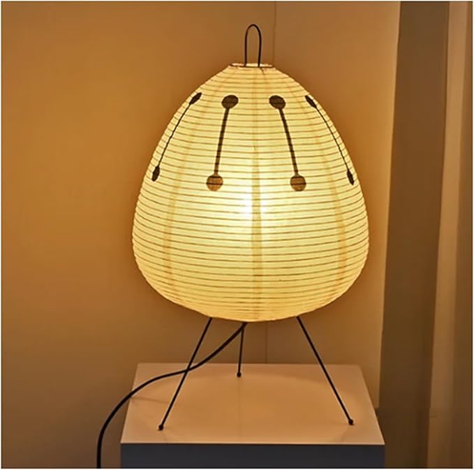 Table Lamp Rice Paper Shade Japanese Style Retro Design