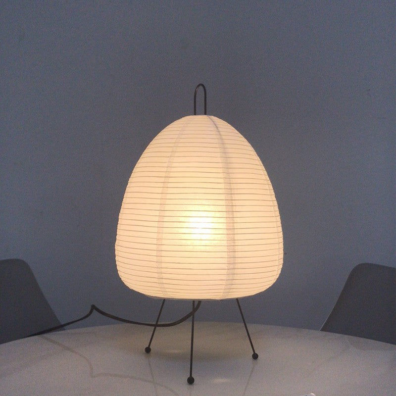 Table Lamp Rice Paper Shade Japanese Style Retro Design
