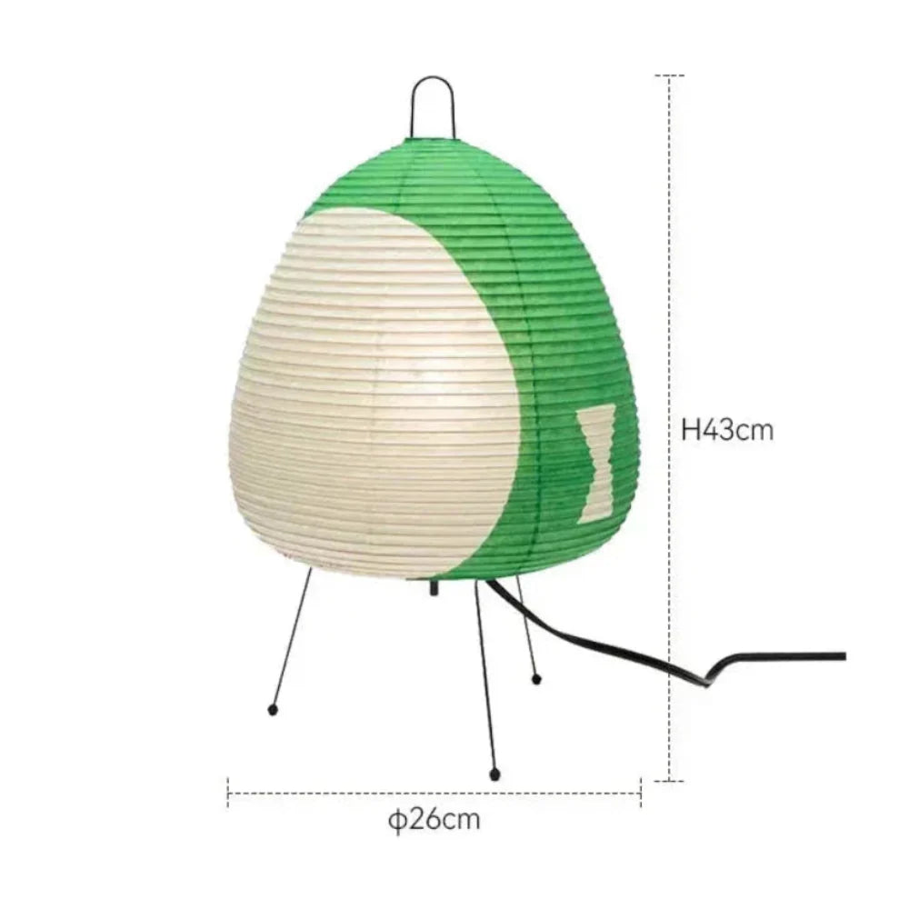 Table Lamp Rice Paper Shade Japanese Style Retro Design