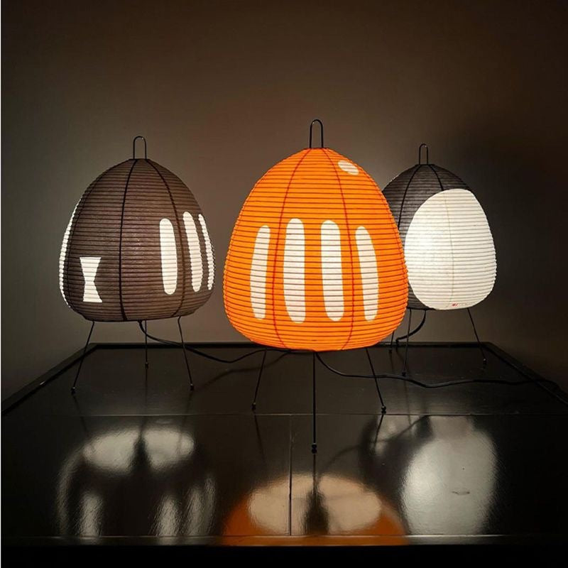 Table Lamp Rice Paper Shade Japanese Style Retro Design