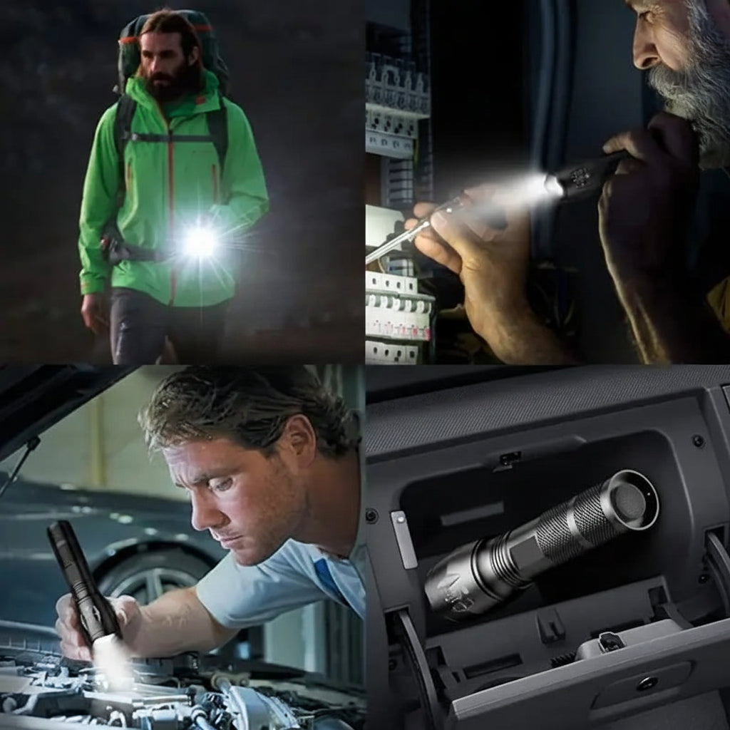 Tactical LED Flashlight USB Rechargeable Handheld Portable Light