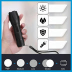 Tactical LED Flashlight USB Rechargeable Handheld Portable Light