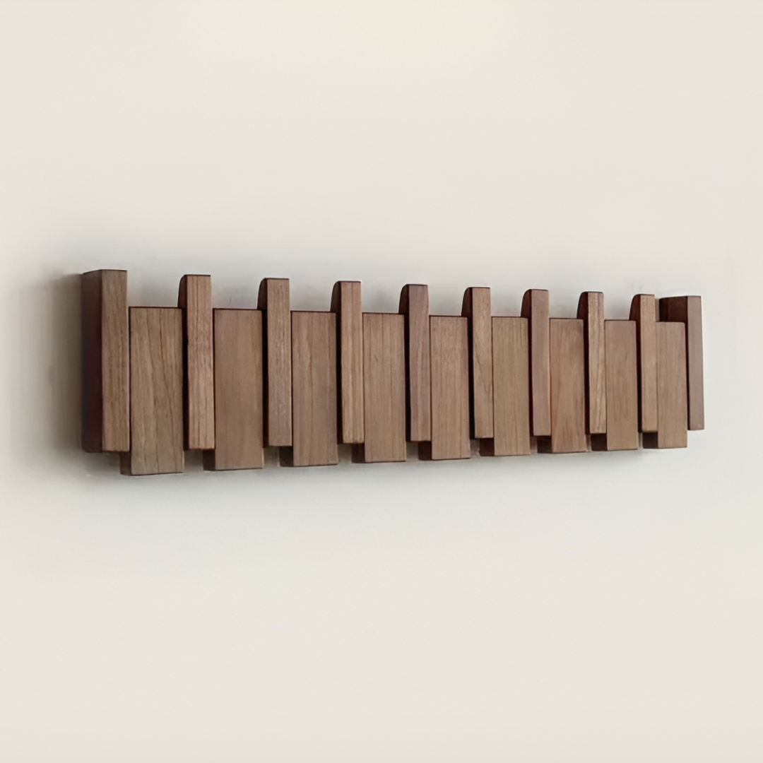 Wall Mounted Folding Coat Rack with Hooks for Hallway Entrance