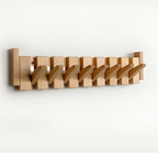 Wall Mounted Folding Coat Rack with Hooks for Hallway Entrance