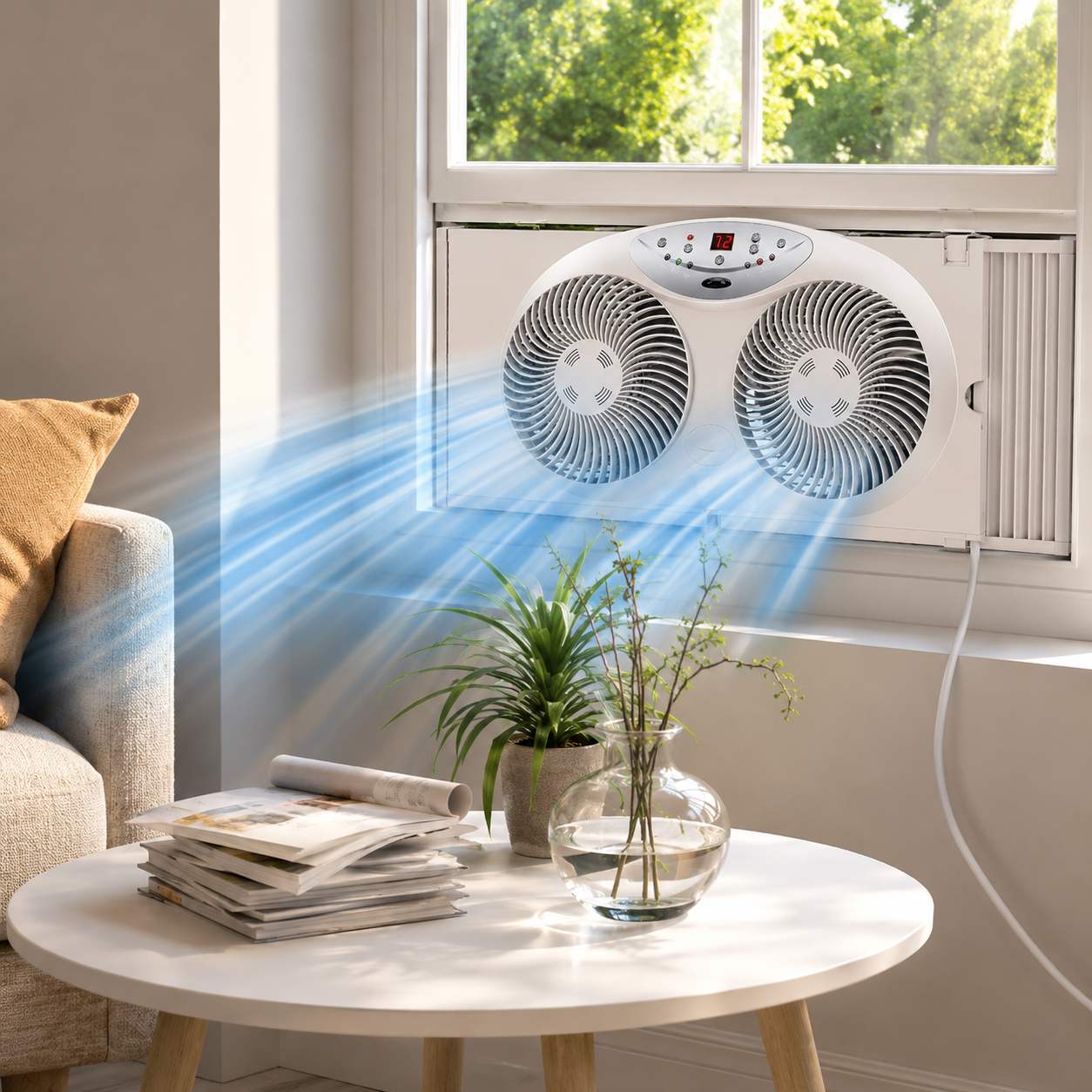 Window Fan Window Ventilator Air Circulation Fan for Cooling