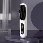 Wireless USB Hair Straightener Brush Electric Hair Styling Tool