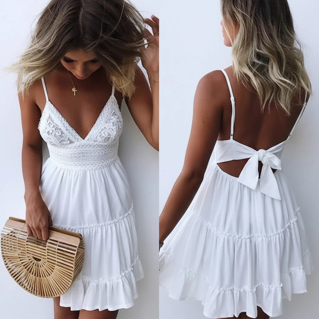 Women Spaghetti Strap Maxi Dress Summer Casual Beach Dress