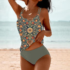 Women Tankini Swimsuit Two Piece Swimwear Set