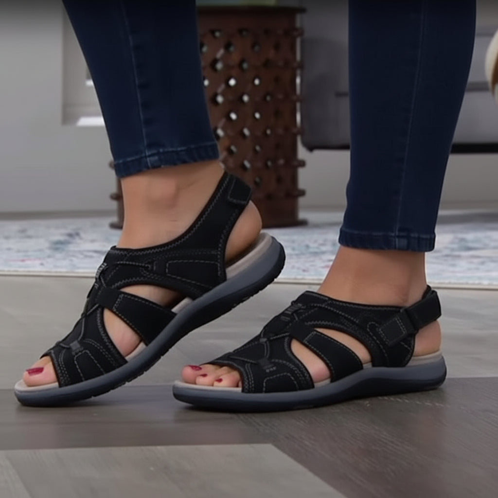 Women Velcro Strap Sandals with Comfort Sole