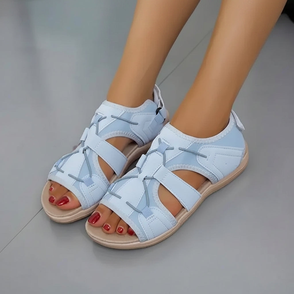 Women Velcro Strap Sandals with Comfort Sole