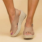Women Wedge Sandals Cross Strap Summer Shoes