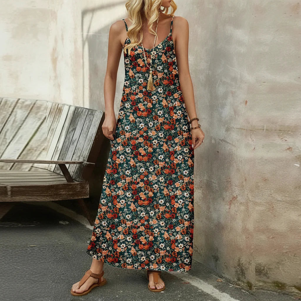 Women’s Floral Midi Summer Casual Dress