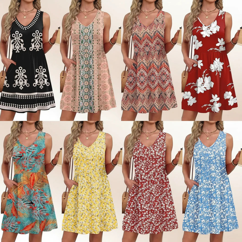 Women’s Floral Summer Casual Beach Dress Lightweight