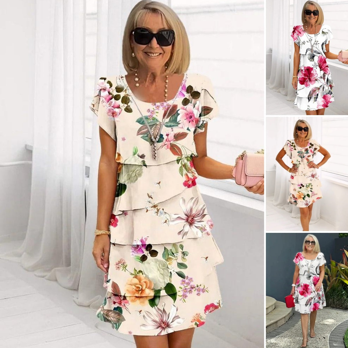 Women’s Floral Summer Dress Casual Vacation Dress