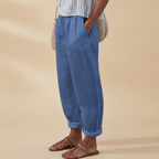 Women’s Folded Hem Straight Leg Trousers Pants