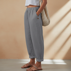 Women’s Folded Hem Straight Leg Trousers Pants